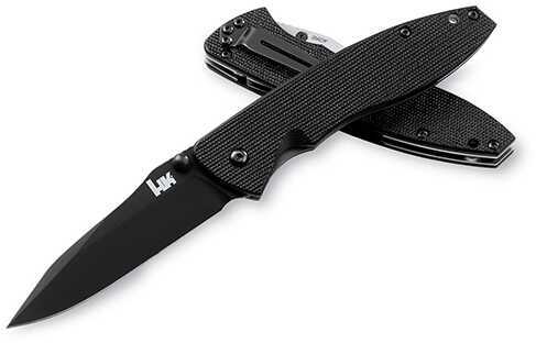 Heckler & Koch Hk Nitrous Blitz Folding Knife Plain Edge Black 14460bt