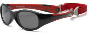 Real Kids Shades Black/Red Flex Fit Removable Band Smoke Lens 0+
