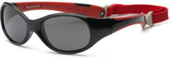 Real Kids Shades Black/Red Flex Fit Removable Band Smoke Lens 4+