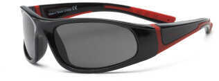 Real Kids Shades Black/Red Flex Fit Smoke Lens 7+ Sunglasses