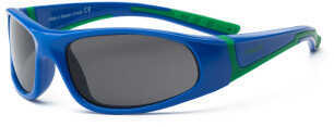 Real Kids Shades Royal/Green Flex Fit Smoke Lens 7+ Sunglasses