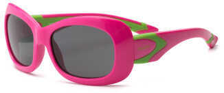 Real Kids Shades Cherry Pink/Lime Green Flex Fit Smoke Lens 7+