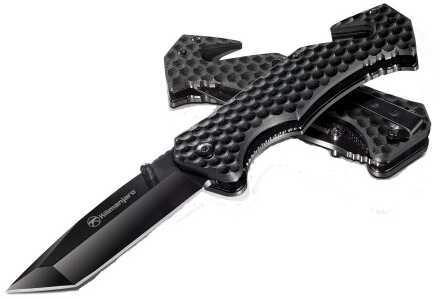 Kilimanjaro Gear UTAC 8 Inch Folding Tactical Knife, Black Finish Md: 910033