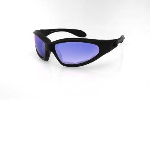 Bobster Eyewear GXR Sunglasses-Matte Black W/Smoked Blue Mirror Lens