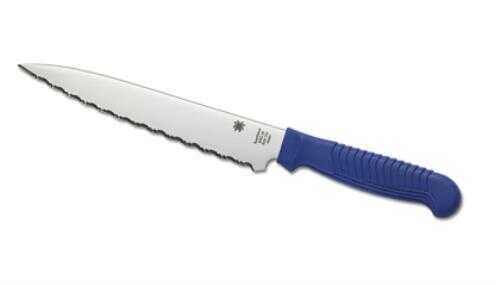 Spyderco Utility Knife 6.5" Fixed Blade SpyderEdge Drop Point MBS-26 Stainless Steel Blue Polypropylene Handle K04SBL