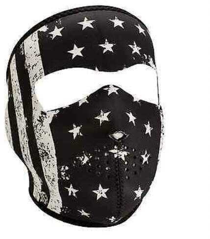 ZANheadgear Neoprene Full Mask Black-White Vintage Flag Md: WNFM091