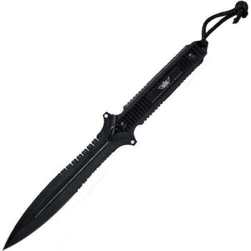 UZI Stealth Commander II Fixed Knife, 13" Black Stainless Steel Serrated Blade Md: UZK-FXB-004