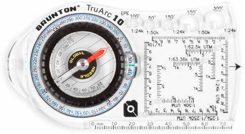 Brunton TruArc10 Baseplate Compass, Rare Earth Global Needle MN# F-TRUARC10