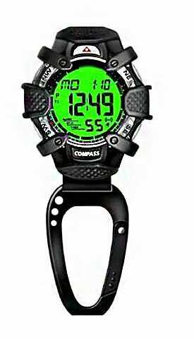 Dakota Watch Electronic Compass Clip Watch-Alarm & Stopwatch Blue