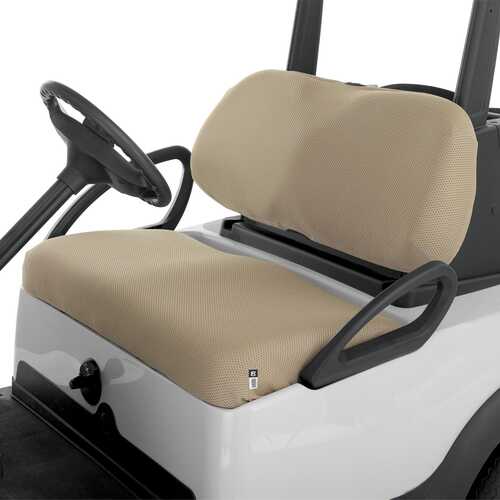 Classic Fairway Golf Cart Diamond Air Mesh Seat Cover Khaki