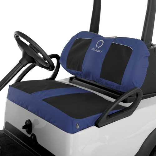Classic Fairway Golf Cart Neoprene Bench Seat Cover-Blk/Navy
