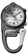 Dakota Watch Mini Clip with Microlight - Black/Silver Dial