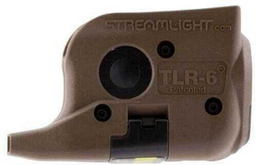 Streamlight TLR-6 Tac Light w/laser For Glock 42 & 43 Flat Dark Earth C4 LED 100 Lumens Red Laser Two 3V CR-1/3 N Lithiu