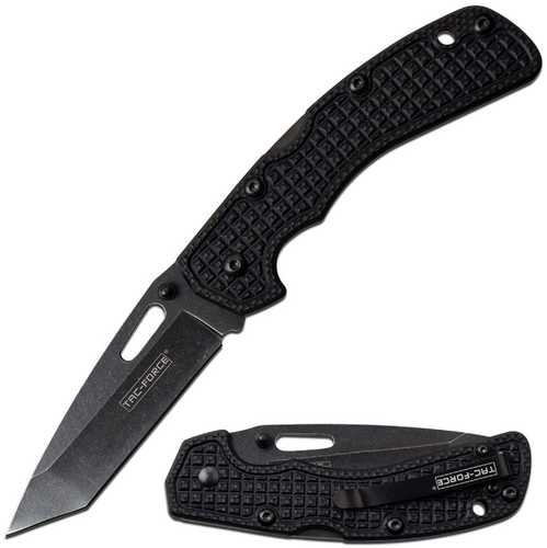 Tac-Force Manual Folder 3.25in Blade 7.75in Overall - Black