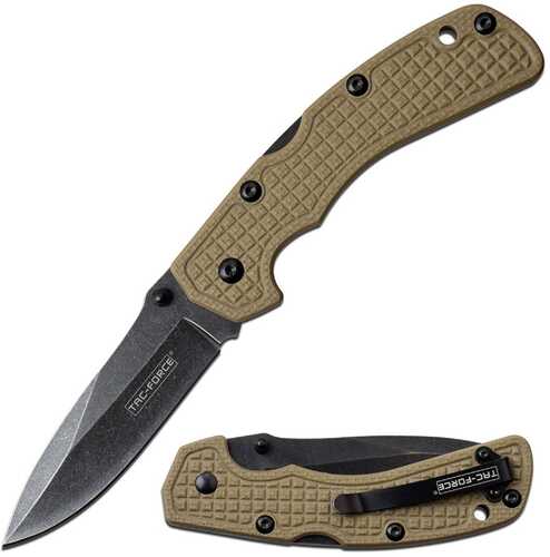 Tac-Force Manual Folder 3.25in Blade 7.75in Overall - Tan