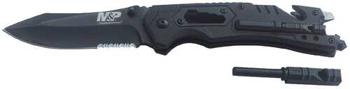 Smith & Wesson MP Dual Assisted 3.5 in Combo Blade Black Plastic Handle