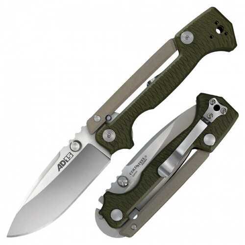 Cold Steel AD-15 Folding Knife 3.5" Drop Point S35VN Stainless Blade G-10/Aluminum Handle OD Green
