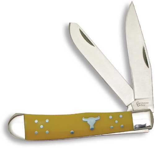 Cattleman Trapper 3.25 in Blade Yellow Delrin Handle