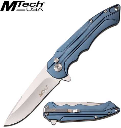 MTech USA Folder 3.1 in Blade Blue Aluminum Handle