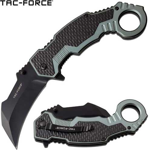 Tac-Force Assisted Karambit 3 in Blade Gray Aluminum Handle