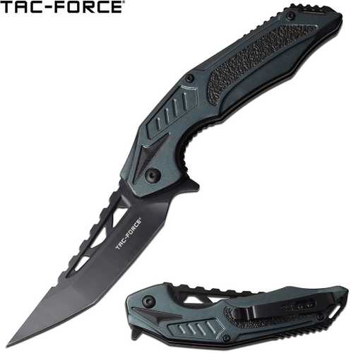Tac-Force Assisted 3.6 in Blade Blue Aluminum Handle