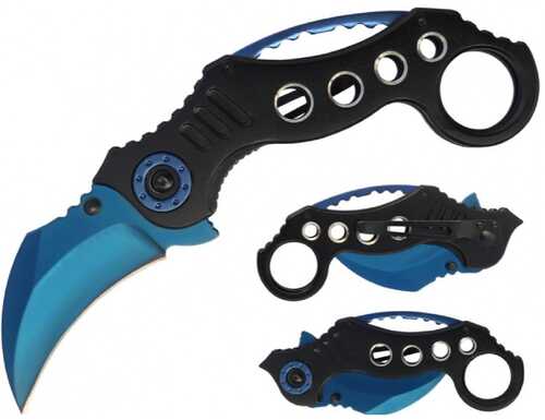 Impulse Product Karambit 3 in Blue Blade Black Handle