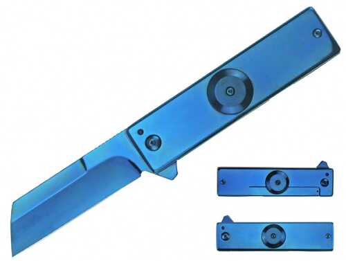 Impulse Product Spinner Folder 3.0 in Blue Blade and Handle