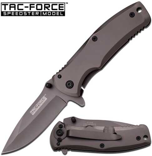 Tac-Force Assisted 2.75 in Blade Gray Stainless Handle