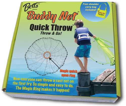 Betts Buddy Quick Throw Net 4ft 0.375in Mesh Chartreuse