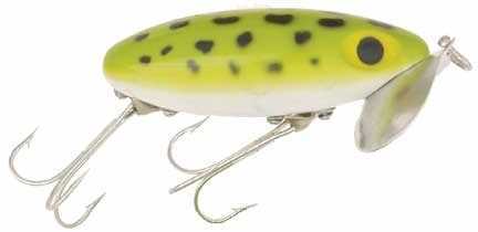 Arbogast Lures Jittrbug Jnt 3/8 Frog Wht Bly