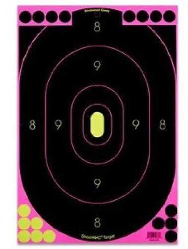 Birchwood Casey Shoot-N-C Target Silhouette <span style="font-weight:bolder; ">Pink</span> 12x18 5 Targets 34635