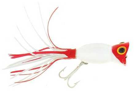 Arbogast Lures Hula Pop 5/8 2.25" WHT Red HD