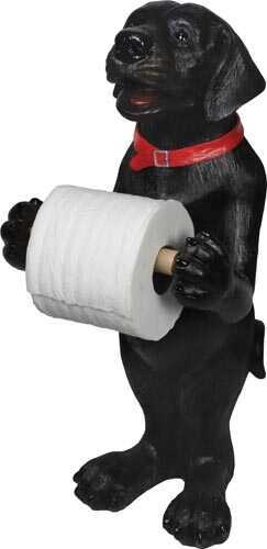Rivers Edge Products Rep Black Lab Standing Toilet Paper Holder 807