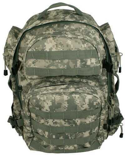 NCSTAR Tactical Backpack 18" x 12" x 6" Main Compartment Nylon Gray Digital Camo Adjustable Shoulder Straps Exterior PAL