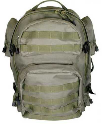 NCSTAR Tactical Backpack 18" x 12" x 6" Main Compartment Nylon Green Adjustable Shoulder Straps Exterior PALS/ MOLLE Web