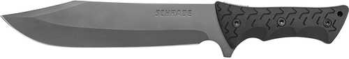 Schrade SCHF45 Fixed 10.25 Gray Blade Rubber Handle