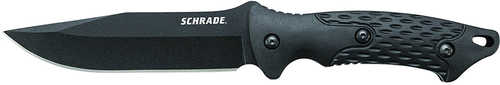 Schrade SCHF30 Fixed 5.0 in Black Blade Rubber Handle