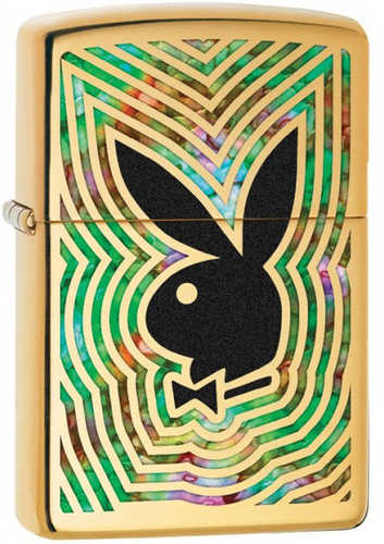 Zippo Brass Fusion Playboys Signature Logo Lighter