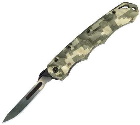 Havalon Knives Piranta Folding 2.75-Inch Plain Modified Skinner Blade, Digital Green Camo Md: XTC60ASTAGDCAM