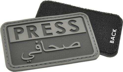 Black Reporter Rubber Velcro Patch (Arabic)