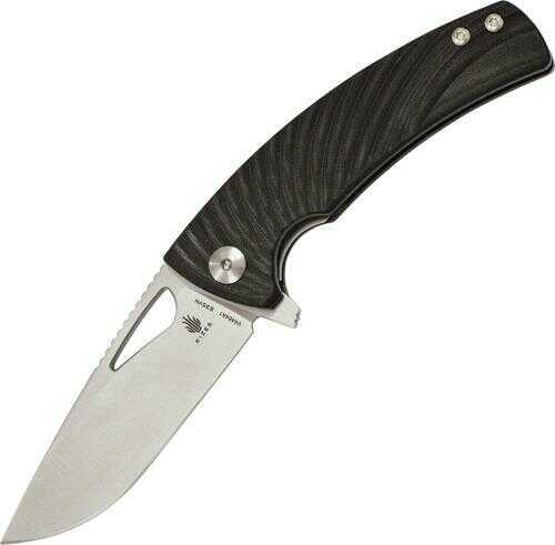 Kyre Fine Edge Drop Point Folding Knife Black 3.43" Blade