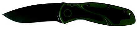 Kershaw Blur Folding Knife/Assisted 14C28N/OD Plain Modified Drop Point Thumb Stud/Flipper/Pocket Clip 3.375" D Green Al