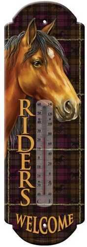 Rivers Edge Products Riders Welcome Tin Thermometer 1347