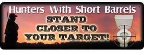 Rivers Edge Products 10.5" x 3.5" Tin Sign Hunters w/Short Barrels 1416
