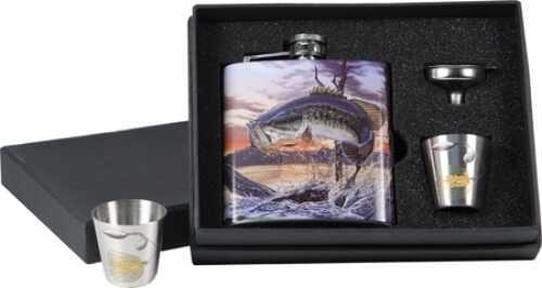 Rivers Edge Products REP Bass Flask/Shot Glass Gift Pack 986