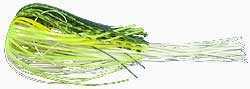 Strike King Lures Replacement Skirt w/ Tails 2pk Per w/Tails Chartreuse Sexy Shad Md#: PFT32-538