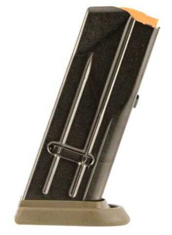 FN FNS-9C Compact 10 Round Magazine 9mm Luger FDE Polymer Base Plate Stainless Black Finish