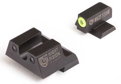 Night Fision Perfect Dot Sight Set Canik TP9SF Elite and TP9SA Front U Rear Yellow with Green Tri