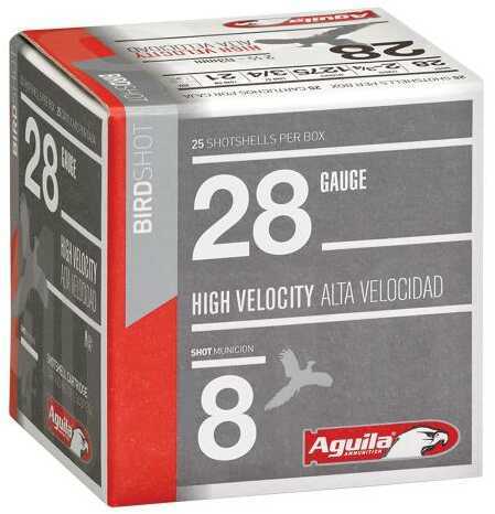 28 Gauge 25 Rounds Ammunition Aguila 3/4" oz Lead #8