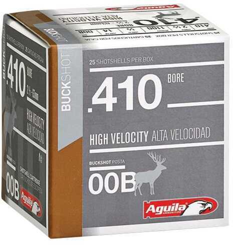 410 Gauge 25 Rounds Ammunition Aguila 1/2" oz Lead #00 Buck